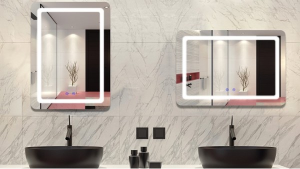 智能浴室镜带LED灯发光镜卫生间除雾镜壁挂免打孔椭圆浴室镜直供